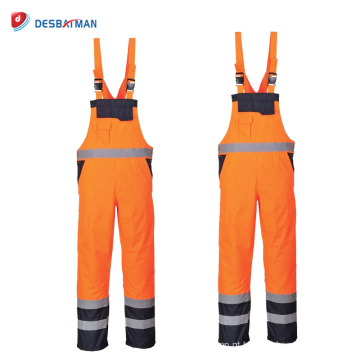 Homens altos ajustáveis ​​EN471 do terno dos macacões das combinações da segurança da visibilidade com fitas e os bolsos reflexivos